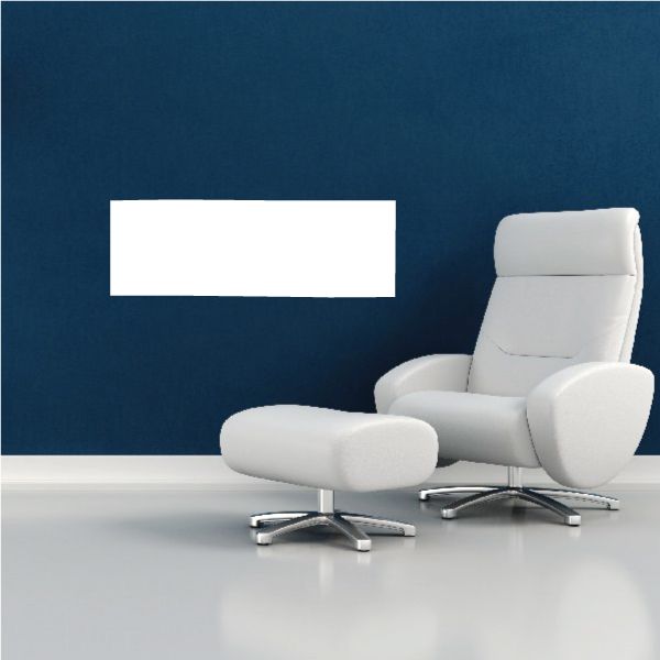 White rectangular wall decal sticker