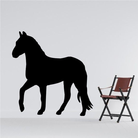 Black horse silhouette wall decal (gait style)
