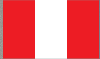 Peru flag sticker with vertical red–white–red stripes