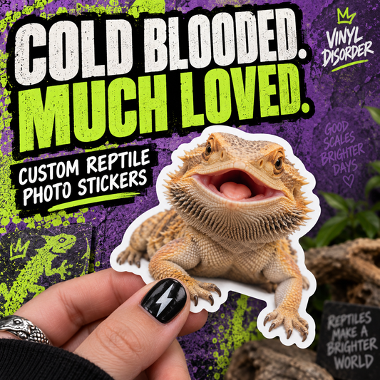 Custom Reptile Photo Stickers — custom photo sticker example