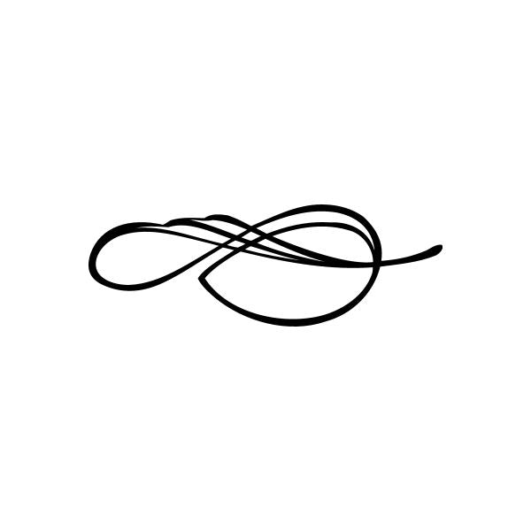Vinyl car window decal sticker, black interwoven swirl pinstripe lines