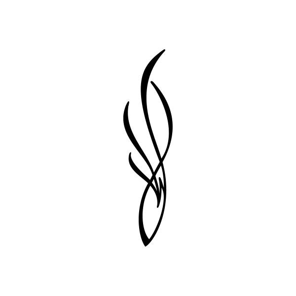 Black swirl flame car window vinyl decal sticker