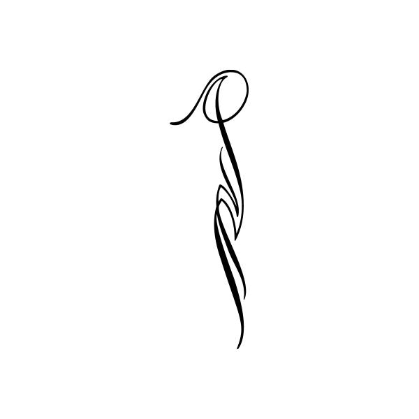 Car window vinyl decal: black pinstripe-style swoosh with oval accents