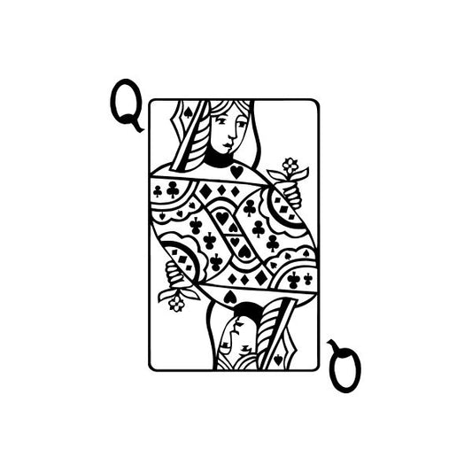 Image of Playing Card Queen Decal