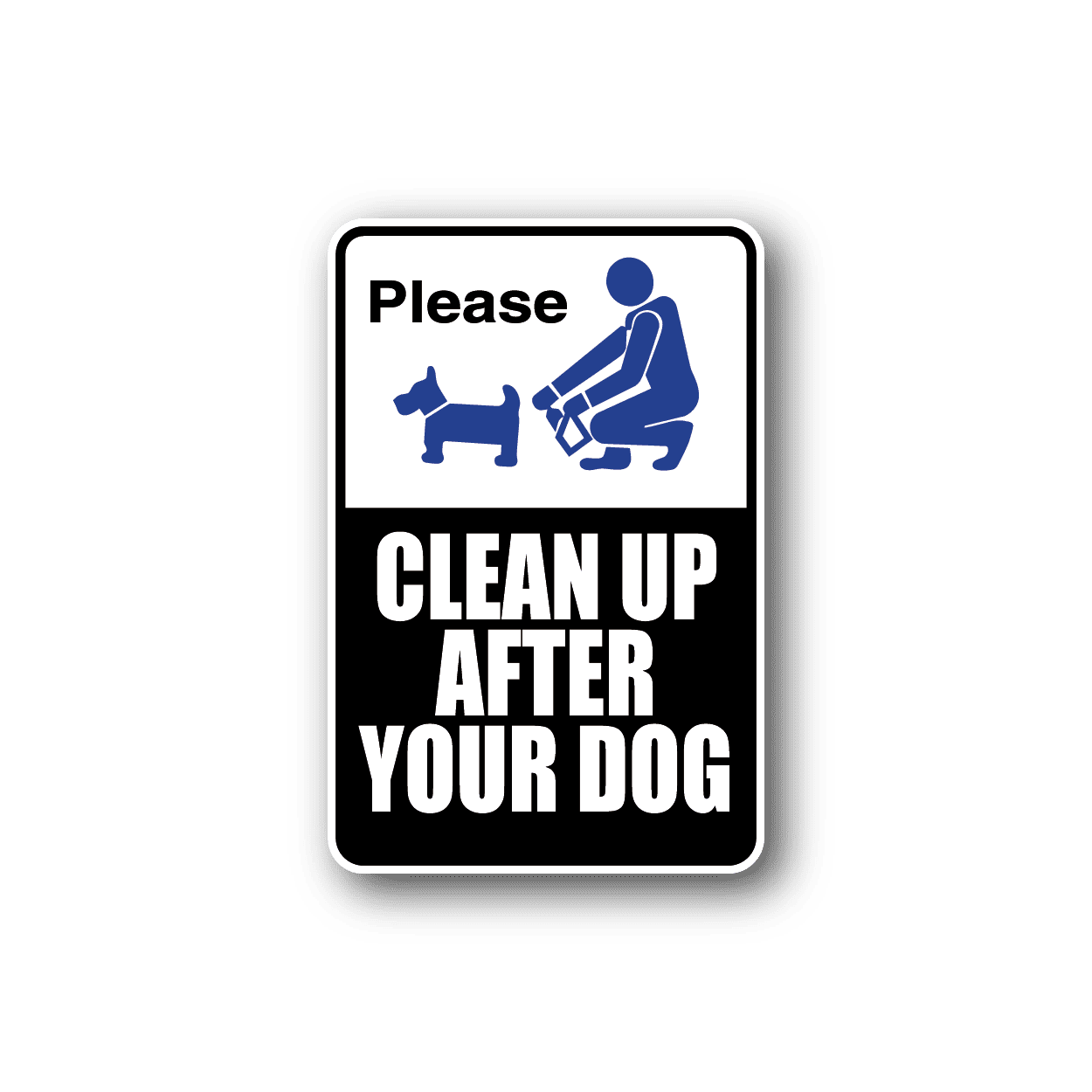 Image of Please Clean Up After Your Dog Fun Sign Wall Decal - Vinyl Sticker - Car Sticker - Die Cut Sticker - CD017