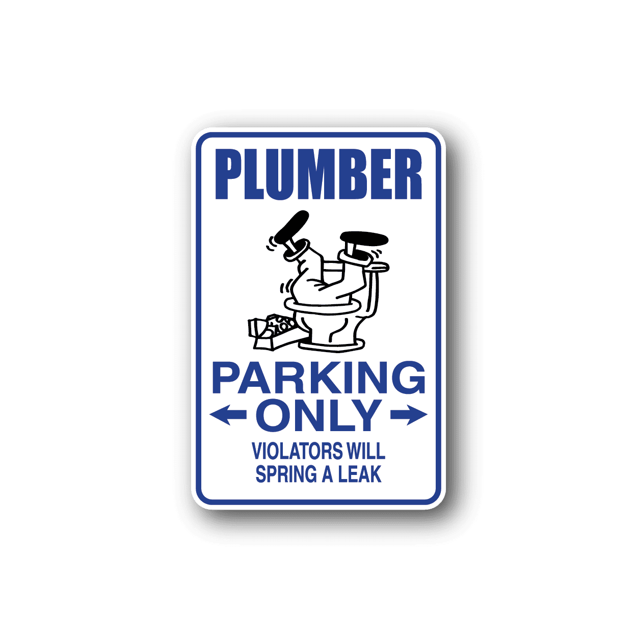 Image of Plumber Parking Only Sticker
