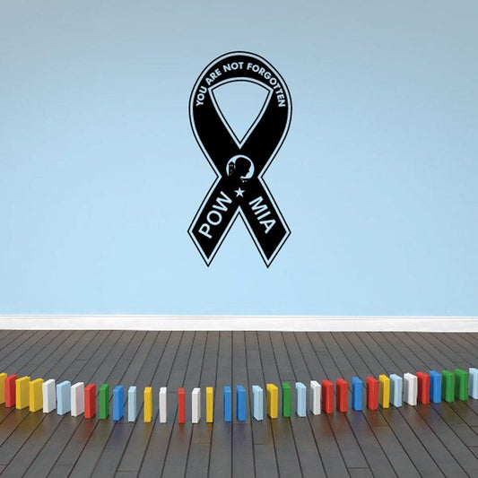 Image of POW MIA Ribbon Decal