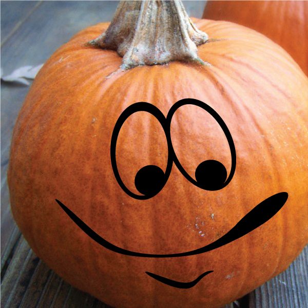 Image of Pumpkin Face Staring Down Decal