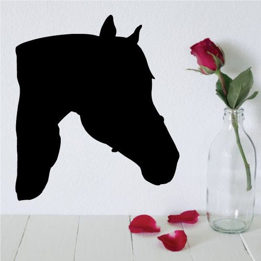 Black quarter horse head decal