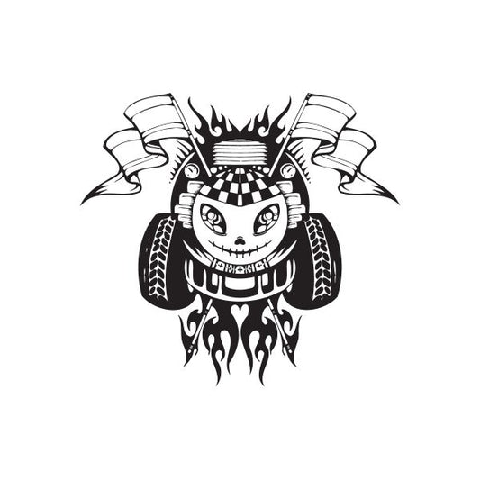 Image of Racing Graphic Wall Decal - Vinyl Decal - Car Decal - DC 23040