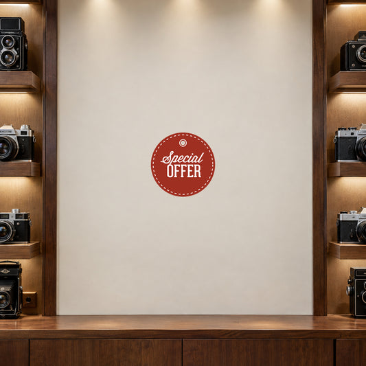 Red circular "Special OFFER" discount sign sticker