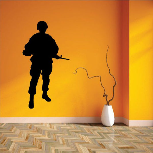Image of Rifle Soldier Standing Decal