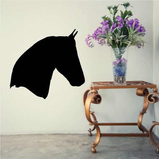 Black horse head wall decal silhouette