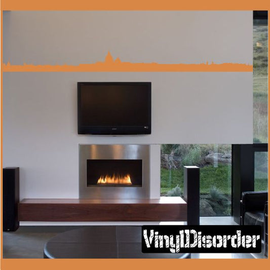 VinylDecor wall decal with bold white lettering on dark background