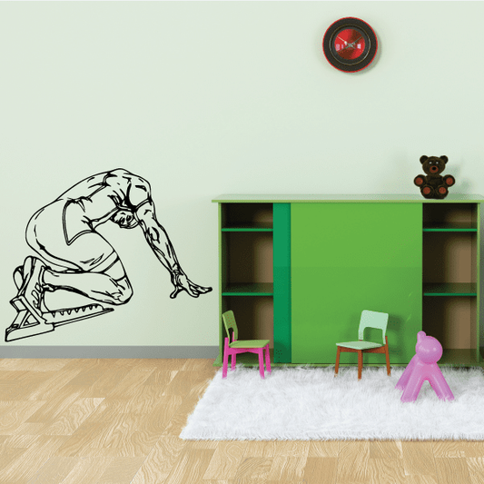 Image of Runner Waterfall Start Block Decal