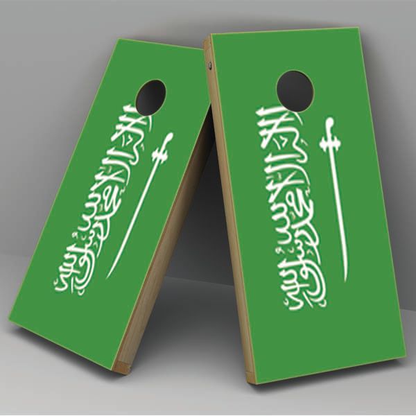 Saudi Arabia Flag Cornhole Board Vinyl Decal Wrap