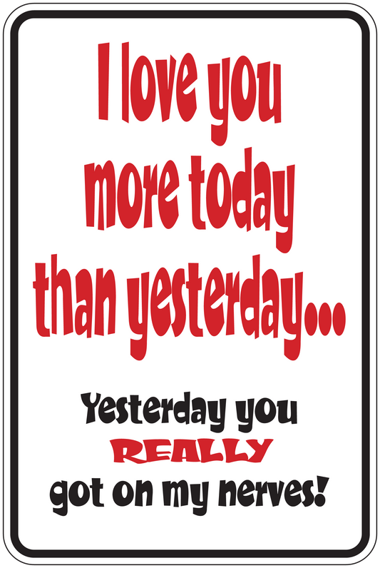 Rectangular sign sticker with red dripping text and black message on white backing