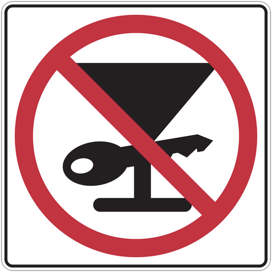 Prohibited road sign sticker with red circle and diagonal slash over black symbol