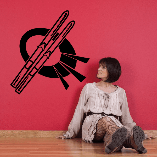 Image of Skiing Wall Decal - Vinyl Decal - Car Decal - CDS060