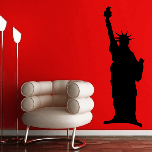 Black Statue of Liberty wall decal silhouette