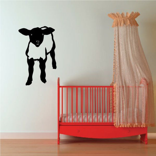 Black cow silhouette wall decal