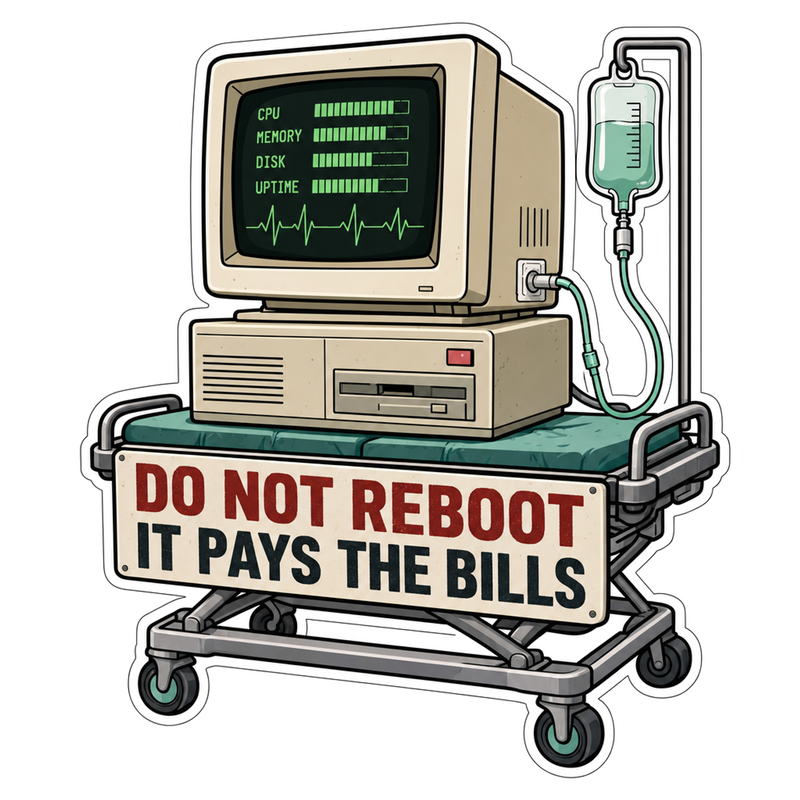 Legacy System Life Support Vinyl Sticker