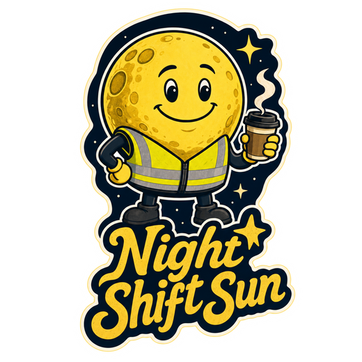 Night Shift Sun Sticker