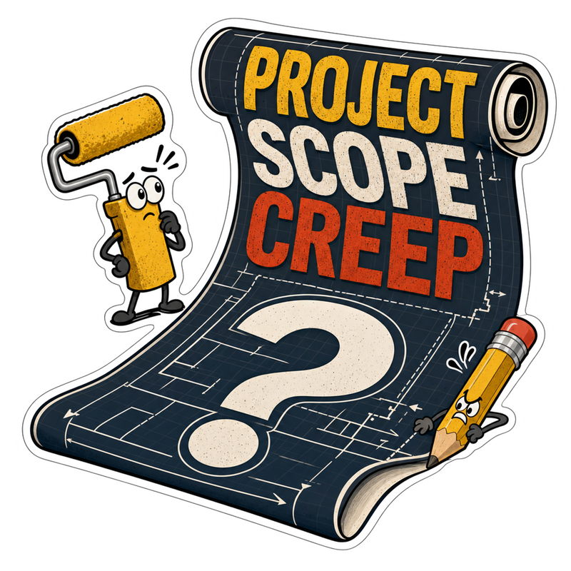 Project Scope Creep Vinyl Sticker