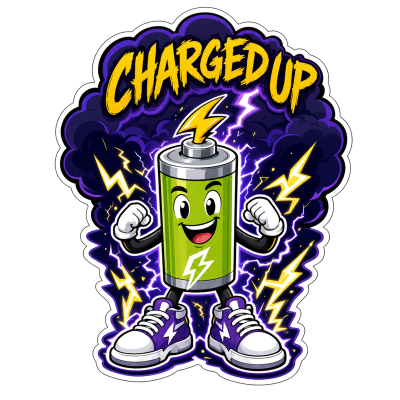 Thunder Buddy Battery Vinyl Sticker