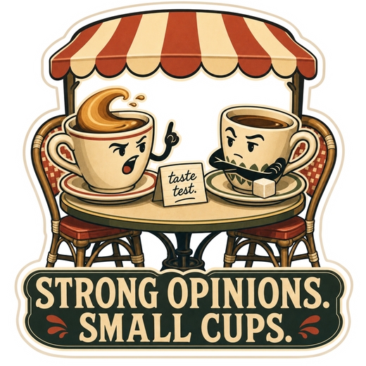 Tiny Café Debate Club Sticker