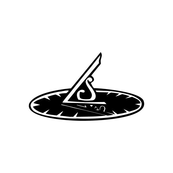 Space saucer vinyl decal sticker with antenna, black and white