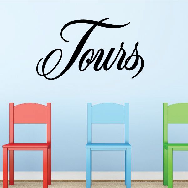 Image of Tours Wall Decal - Vinyl Decal - Car Decal - Business Sign - MC367