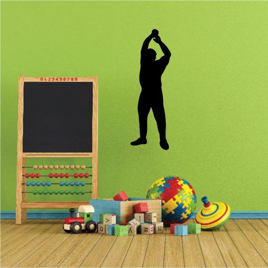 Image of Track And Field Shot-Put Wall Decal - Vinyl Decal - Car Decal - NS005