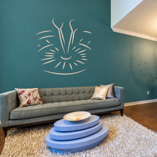 Darts wall decal vinyl sticker with stylized dartburst design