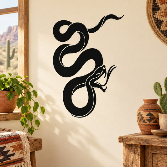 Hostile python decal with bold black coiled snake artwork