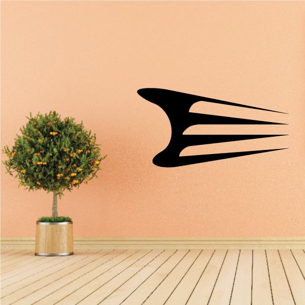 Pinstripe vinyl vehicle decal with bold black racing stripe graphic