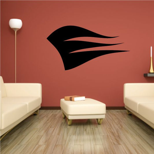 Black flame pinstripe vinyl decal