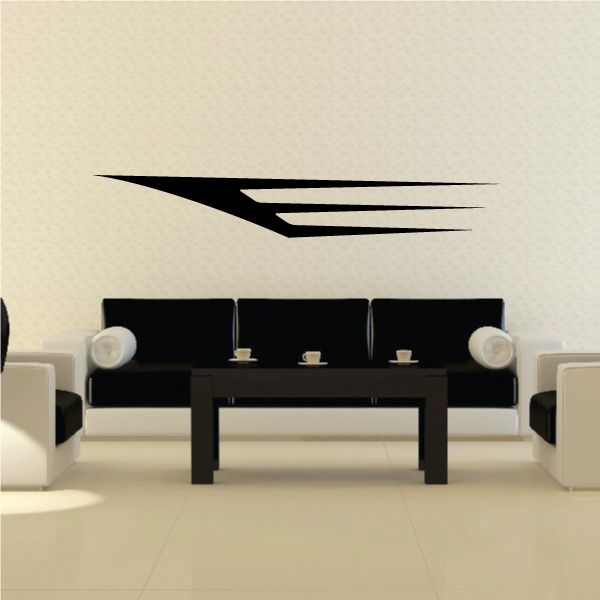 Black vehicle pinstripe vinyl decal with angled stripe line design