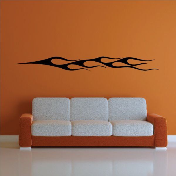 Vehicle pinstripe vinyl decal with black flame pinstripe, MC1139