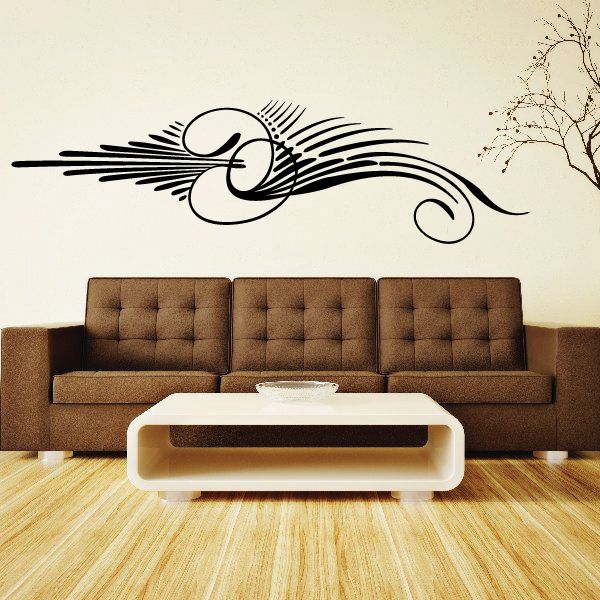 Vehicle pinstripe vinyl decal showing stylized black car with circular wheel accents