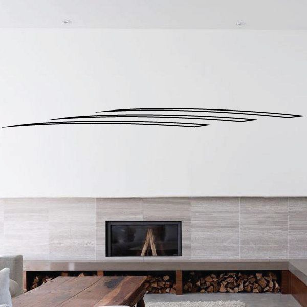 Vehicle pinstripe vinyl decal with thin black double stripe design