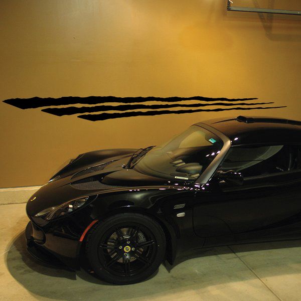 Black pinstripe vinyl decal with parallel stripe lines for vehicle or wall