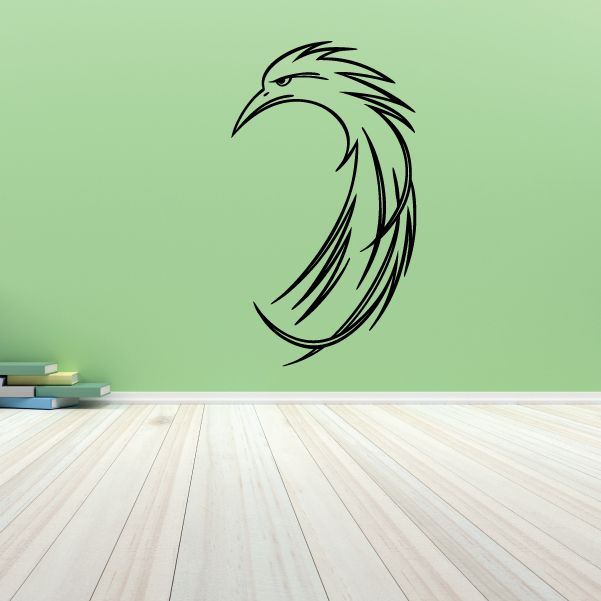 Black pinstripe vinyl decal with stylized roaring vehicle graphic