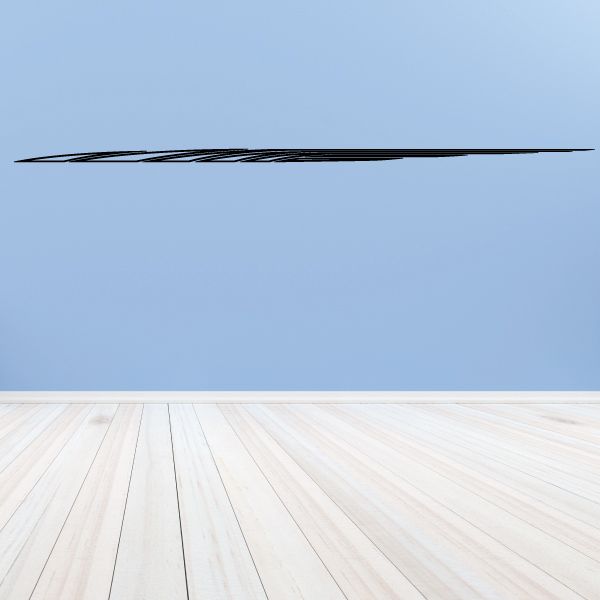 Vehicle pinstripe vinyl decal, thin black long stripe