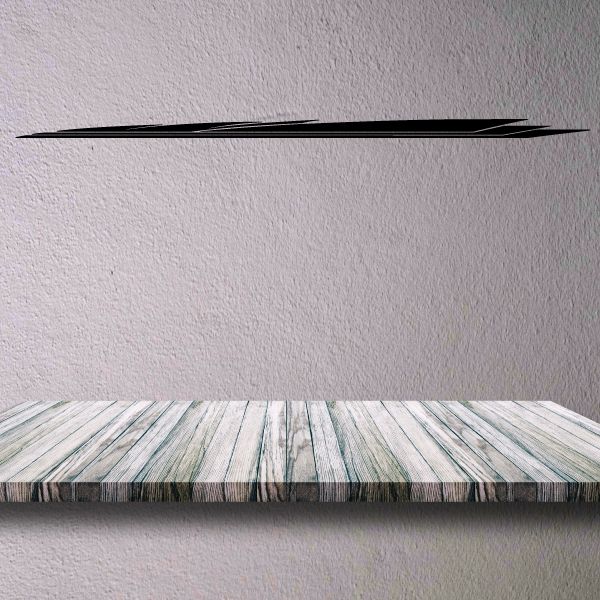 Vehicle pinstripe vinyl decal, thin black stripe line