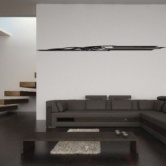 Black pinstripe vinyl decal strip with thin outlines for vehicle graphics