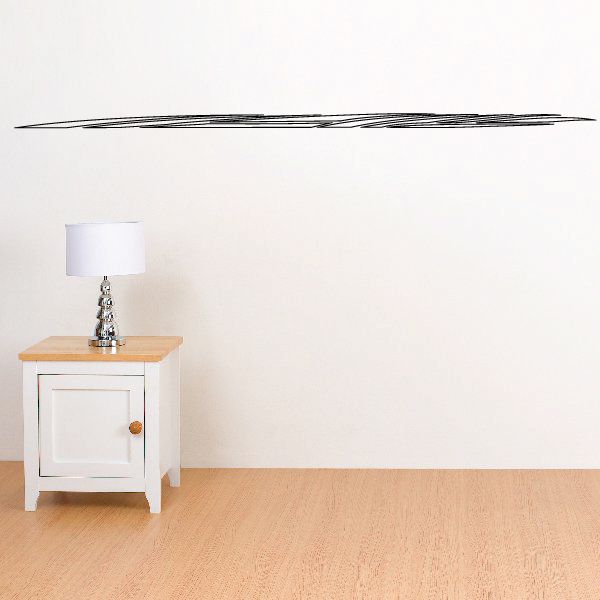 Pinstripe vinyl decal with long black stripe line for car or wall