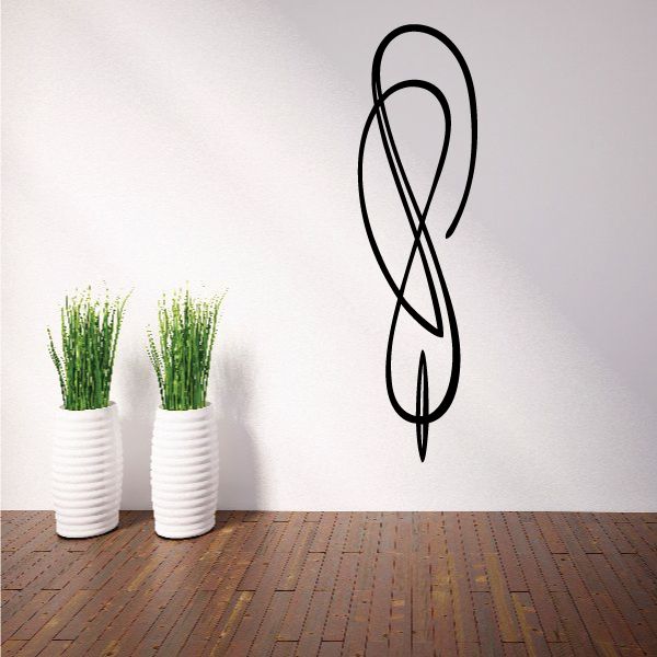Black infinity pinstripe vinyl decal