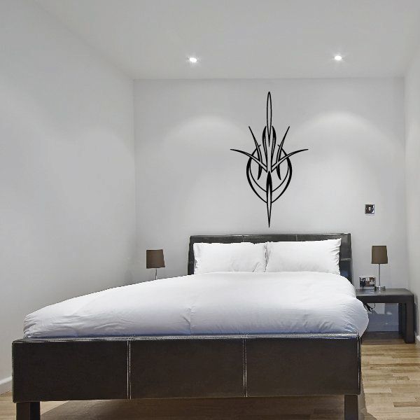 Black tribal pinstripe vinyl decal