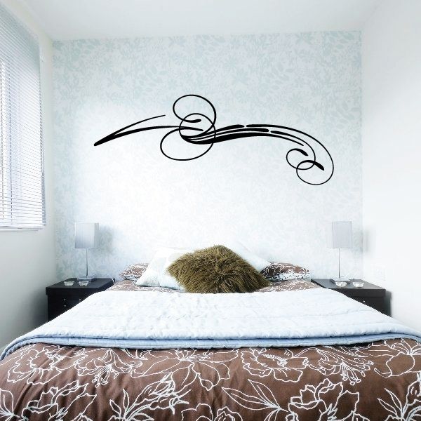 Black pinstripe car vinyl wall decal with stylized motion lines